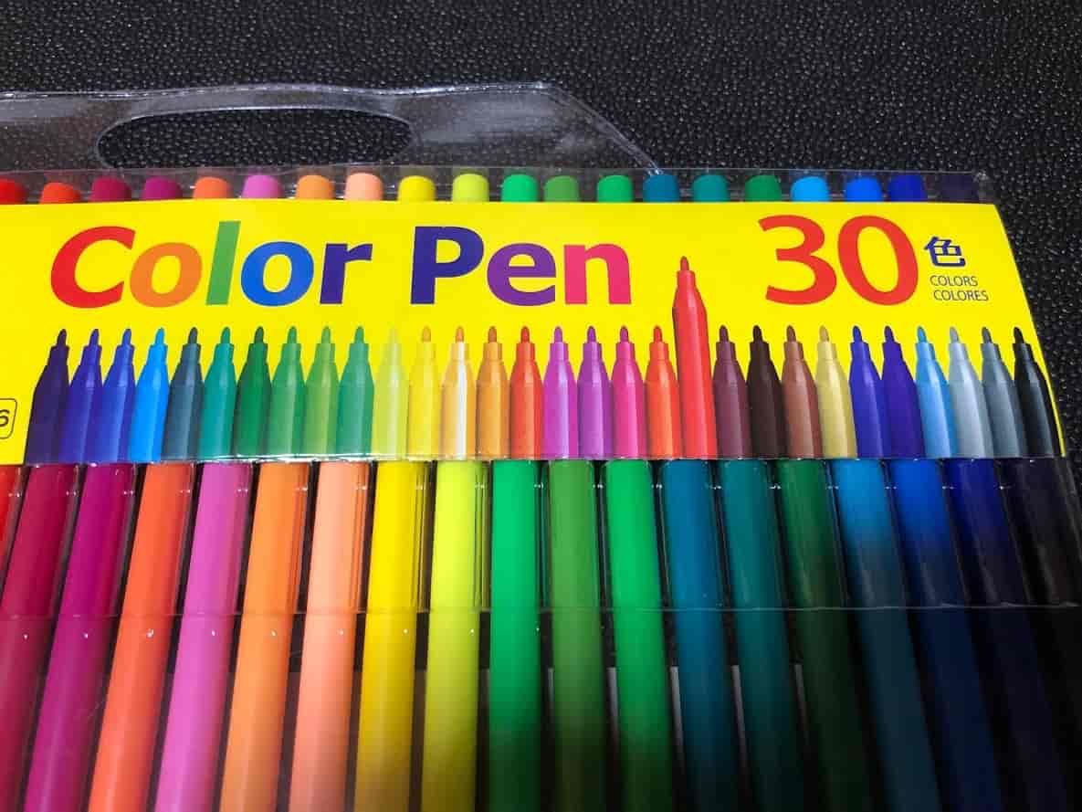 DAISO（ザ・ダイソー）でカラー水性ペン-30色-を買ってみた。 | 100均のメモ